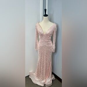 Prom dress/ formal dress/ sleeve dress/ wedding guest dress
